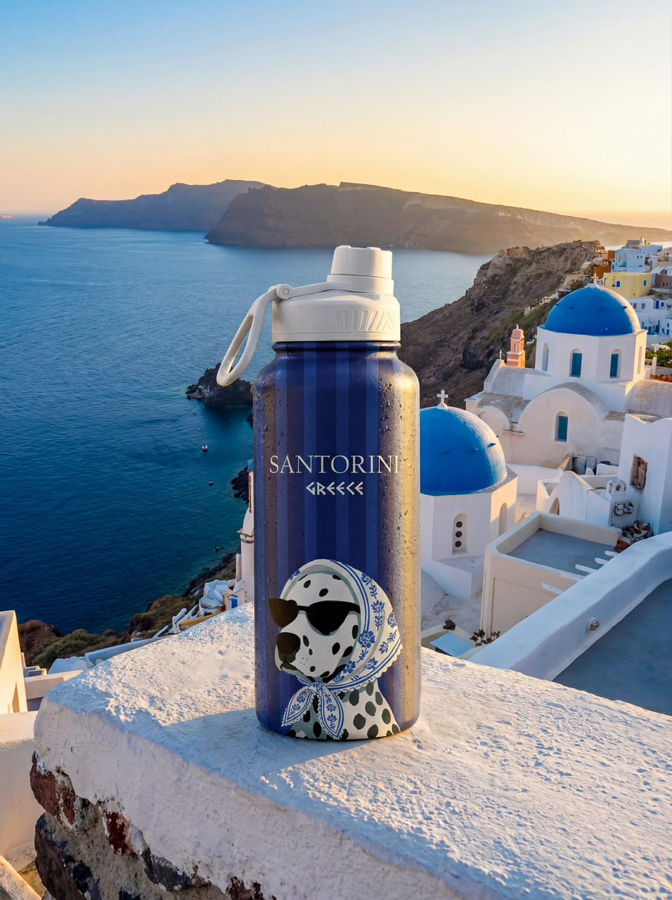 Santorini Water Bottle